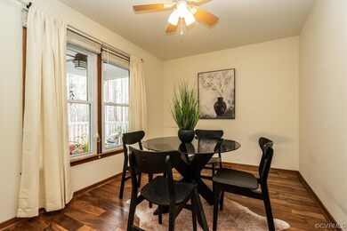 Dining space featuring LVP wood-type flooring and