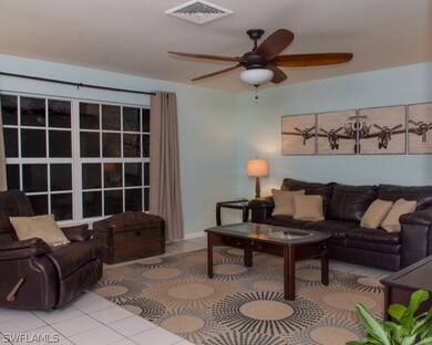 Spacious Tiled Living Room