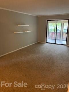 Spacious living room with access to 10 x 8 porch