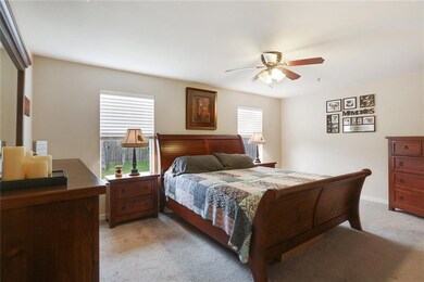 Large master bedroom has plenty of natural light!