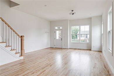 Entryway featuring light wood-style flooring and s