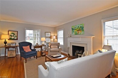 Gracious living room with lots of light