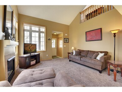 A view into the loft from the living room.