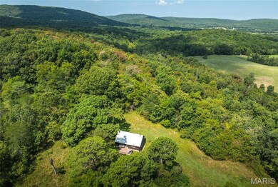 Aerial view of property's location featuring a forest and mountains