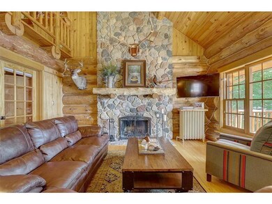 Step into the living room with a real stone wood-b