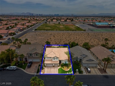 Aerial view of residential area with property parc