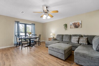 Open living and dining area