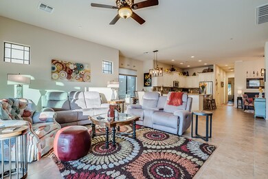 Great Room to Dining Room and Kitchen