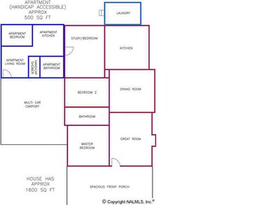 Separate living quarters for teen, in-law suite, handicap accessible.