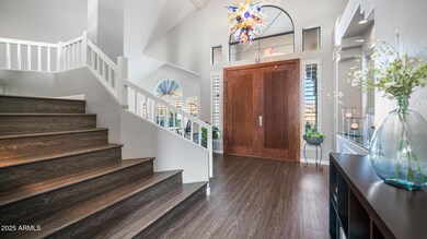 Foyer with Custom Chandelier