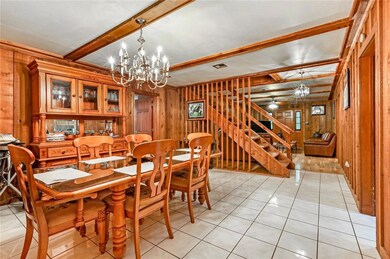 Spacious dining room.