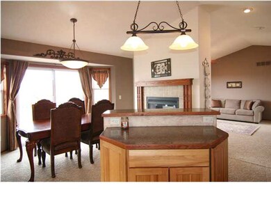 Big, open kitchen with hearth view,