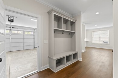 Door opened to garage and hallway entrance