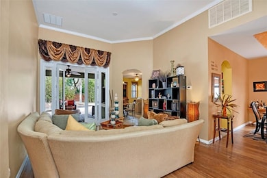 Living room with formal dining to the right