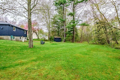 yard with shed shot