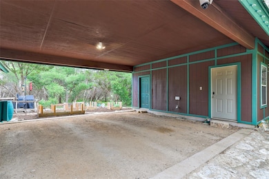 Garage with an attached carport