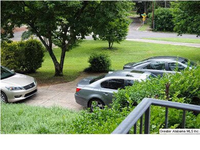 View from front stoop.  Driveway has side parking 