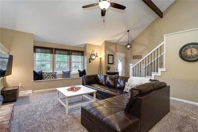 Great bay windows in the front with sitting perch 