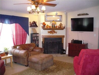 Bright and open with a fireplace!