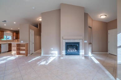 Vaulted Ceiling & Fireplace