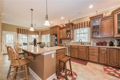 The Kitchen is beautiful and open to the breakfast