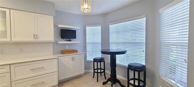 A breakfast nook by the window