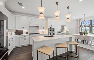 Interior photos are of a staged model home. Illust