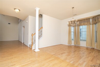 Spare room with light hardwood / wood-style floors