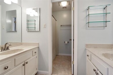 Master bath with double vanity
