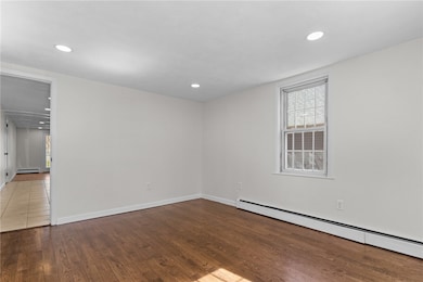 Living room into kitchen