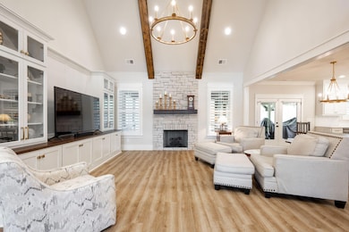 vaulted living room