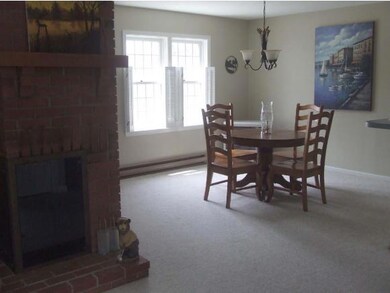Kitchen open to dining area