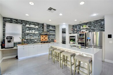 One-of-a-kind design kitchen with Quartz waterfall