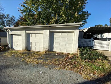 Off street 3 car garage
