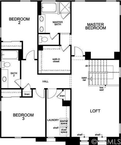 2nd floor design has a spacious loft and great mas