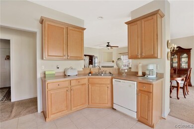 Looking into dining and family rooms.