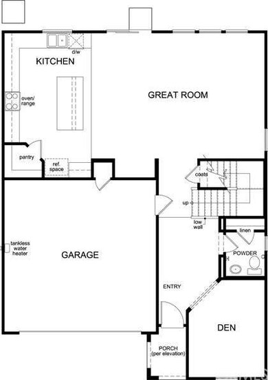 1st floor is an open design that has the main floo