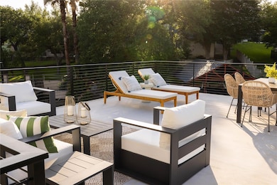 Patio / terrace featuring an outdoor living space and outdoor dining space