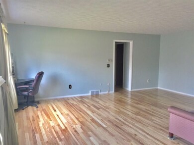 Living room with new hardwood floors