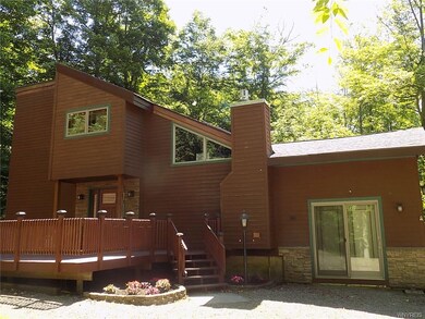 A contemporary style home with great views from th