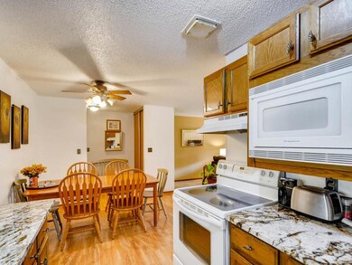 The kitchen opens up to the dining room
