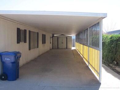 Carport parking and shed