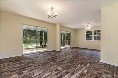 Living and Dining areas towards front deck access