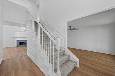 Entryway with light hardwood / wood-style floors, 