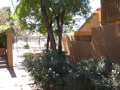 Walk way to condo