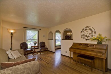 Hardwood flooring.