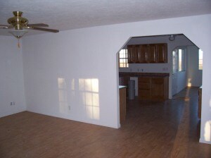 Living going into kitchen and dining