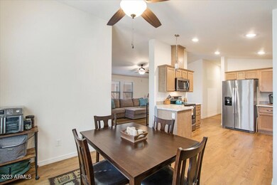 Large kitchen and dining
