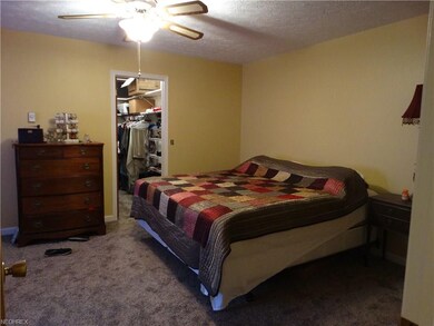 Master bedroom with master walk in closet