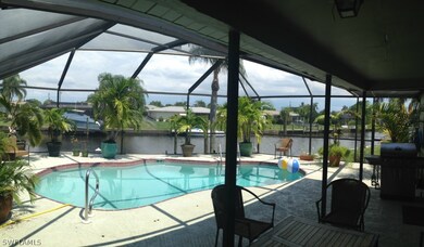 Pool view with wide canal